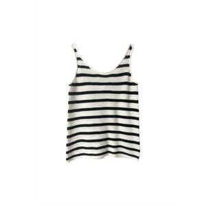NEW LITTLE LIES women's stripe tulum tank in black & white
